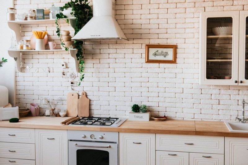 Home 21 Stylish kitchen interior with modern appliances wooden count 1790096414